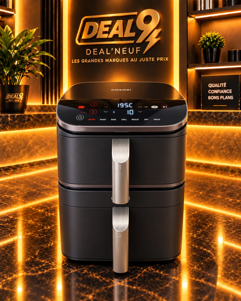 Cosori Air Fryer connecté double panier vertical 10,8L
